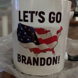 Patriotic USA Mug - White with American Flag Design
